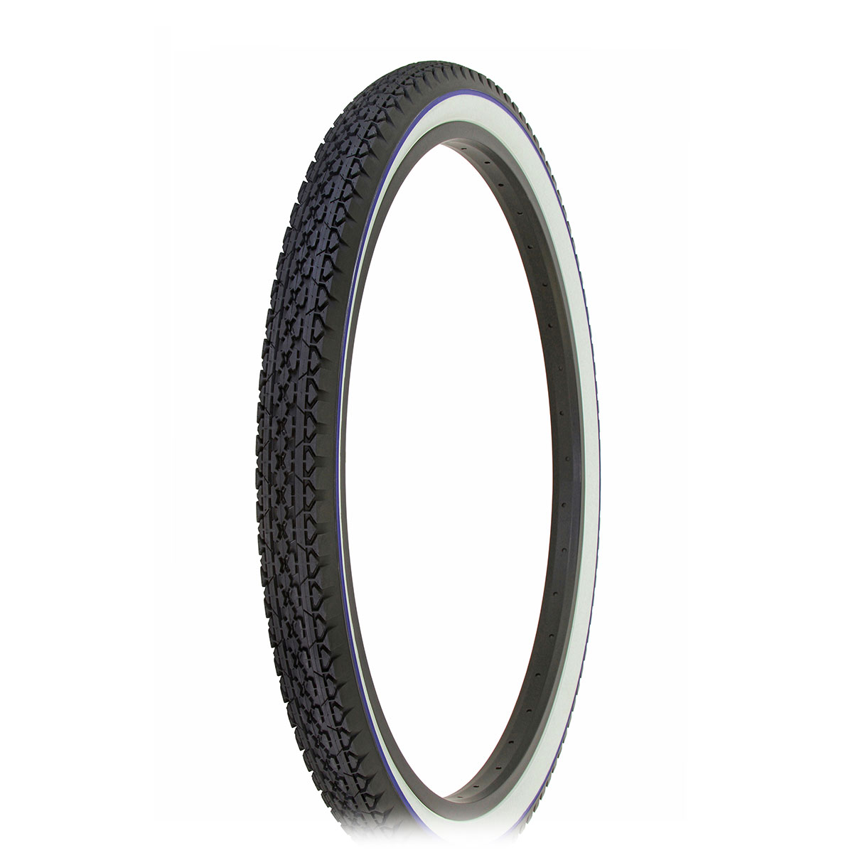 Tire 26 x 2.125 Black/White Side Wall Blue Line HF-133.