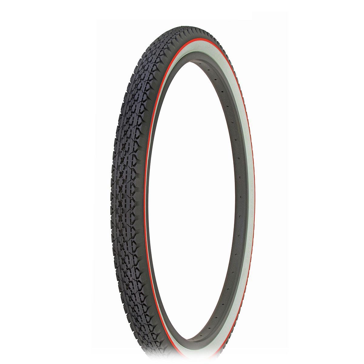 Tire 26 x 2.125 Black/White Side Wall Red Line...