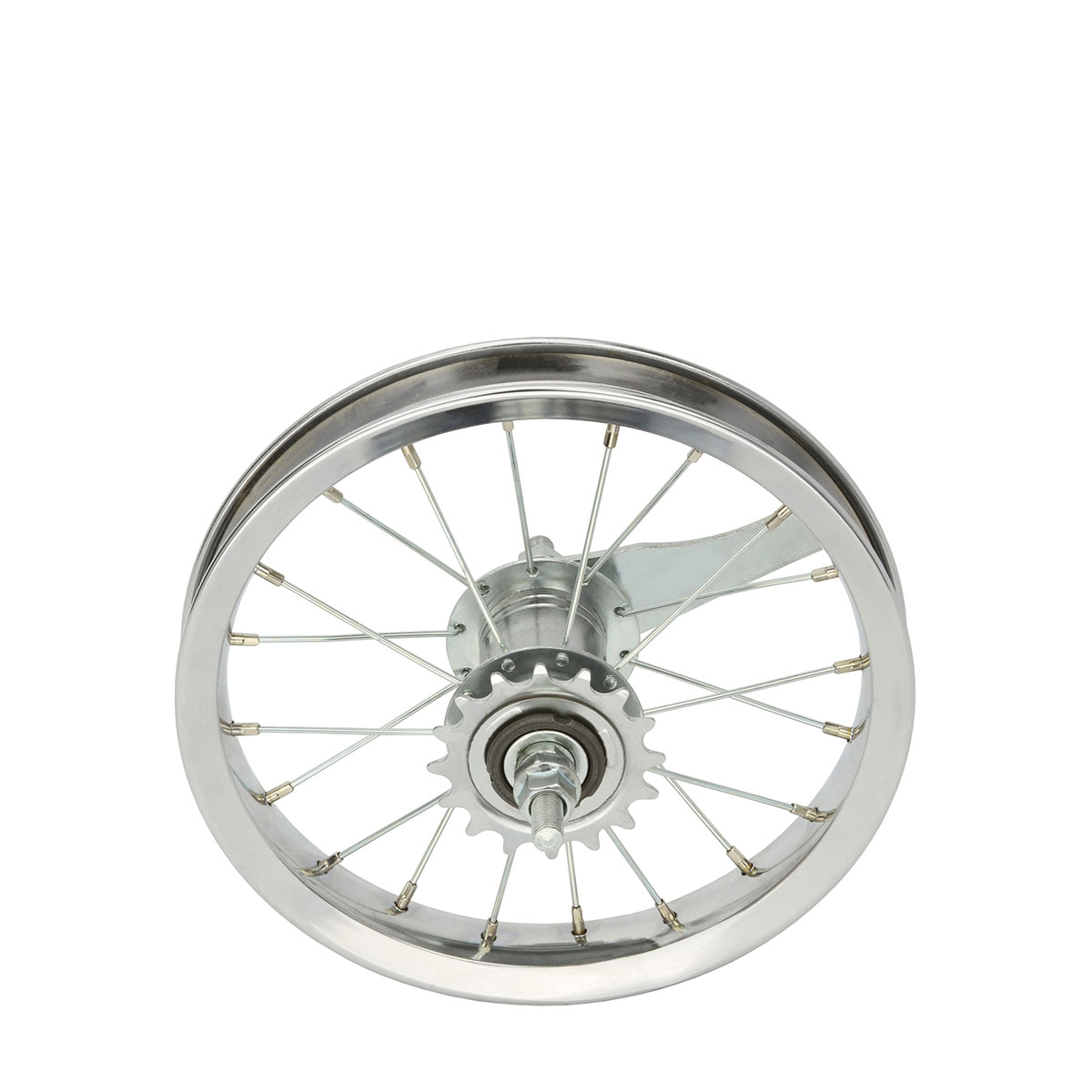 12 Inch x 32mm Steel Coaster Wheel 20/Spoke 14G Chrome...