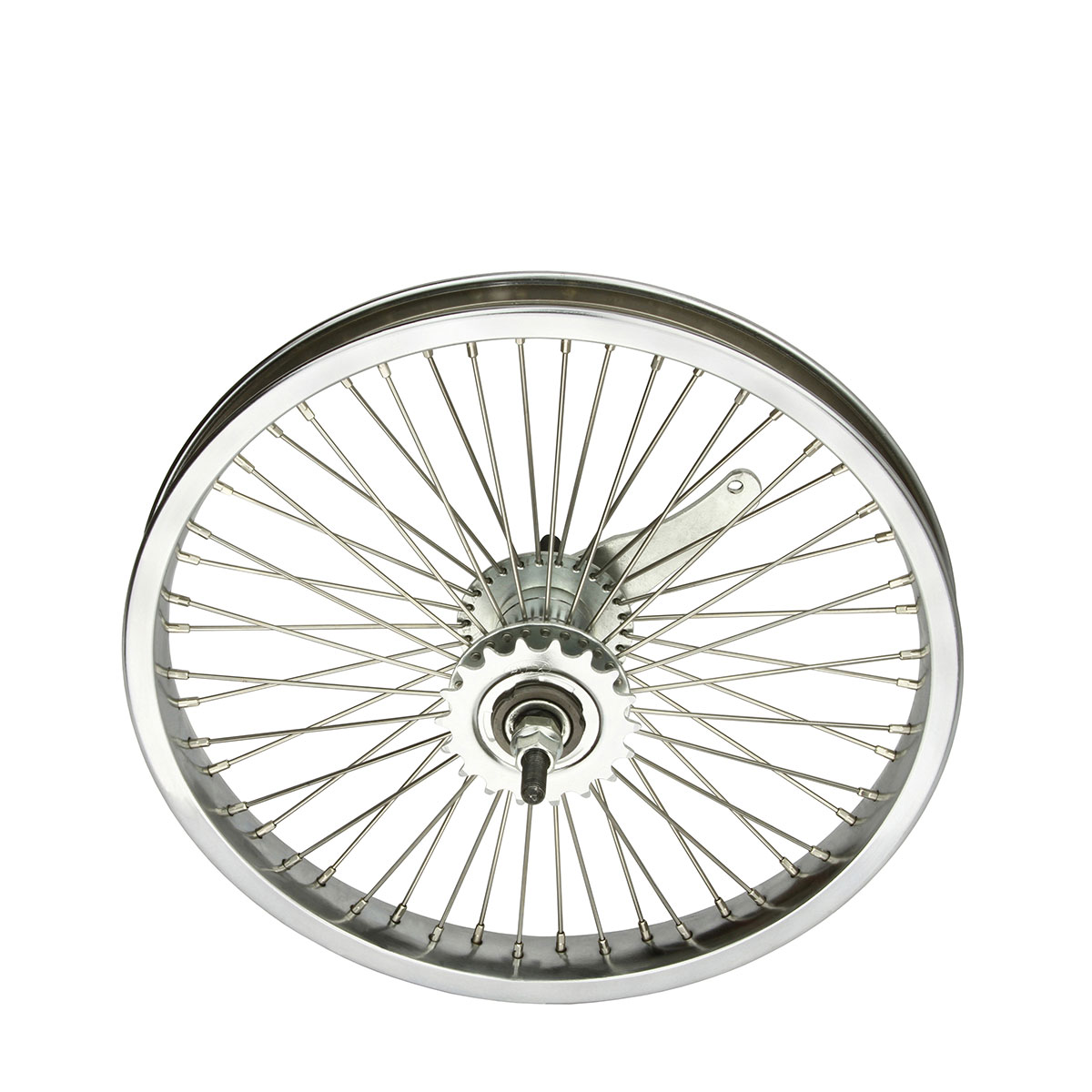 16 Inch X 32mm Steel Coaster Wheel 52 Spoke 14G Chrome...