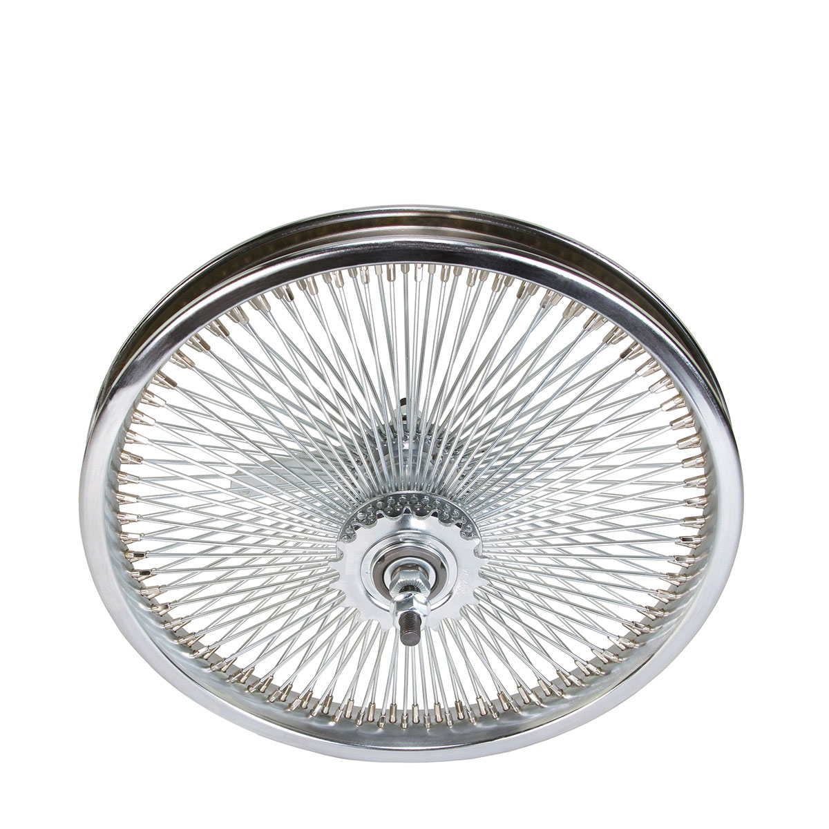 16 Inch X 32mm Steel Coaster Wheel 144 Spoke 14G Chrome...