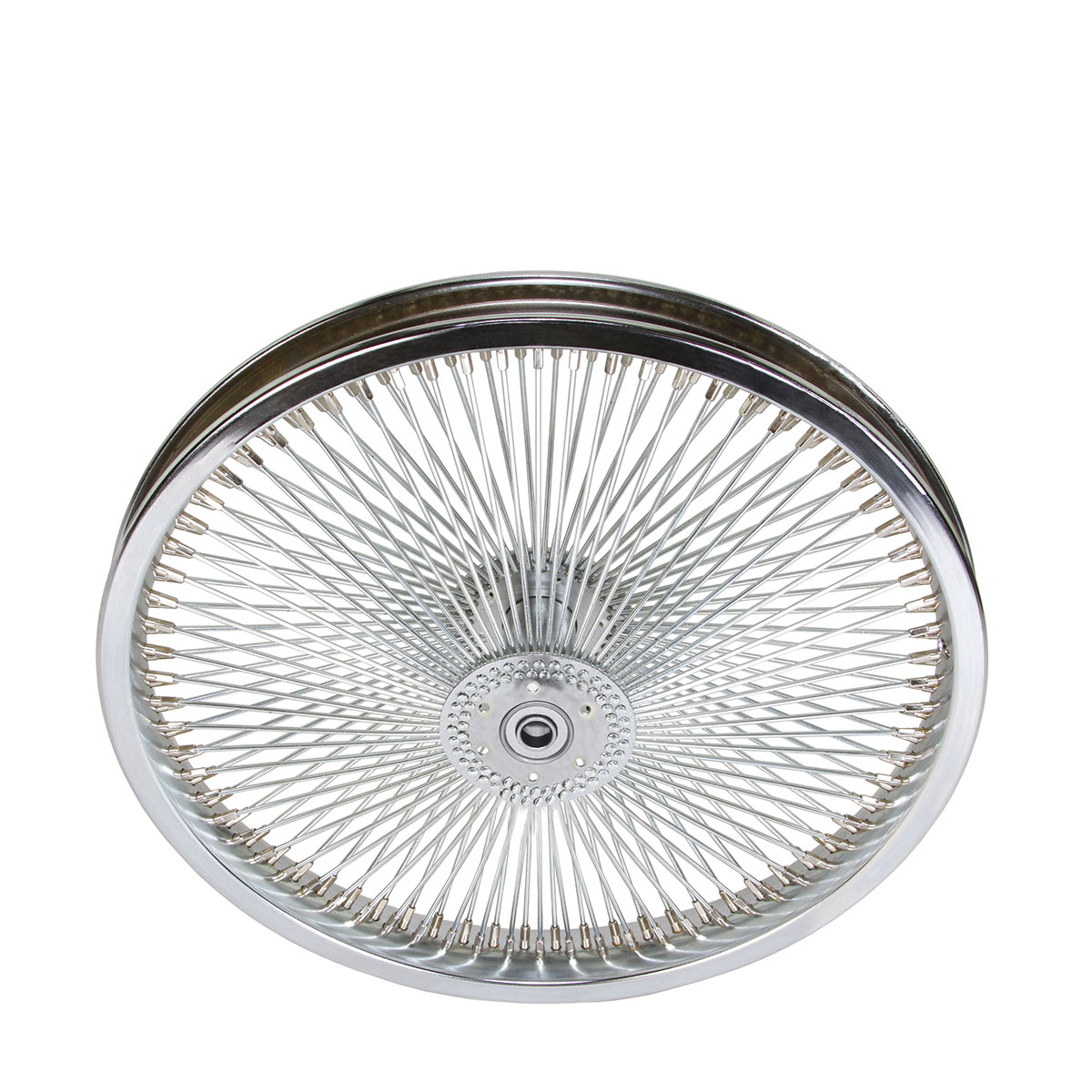 16 Inch X 32mm Hollow-Hub Wheel 144 Spoke 14G Chrome...