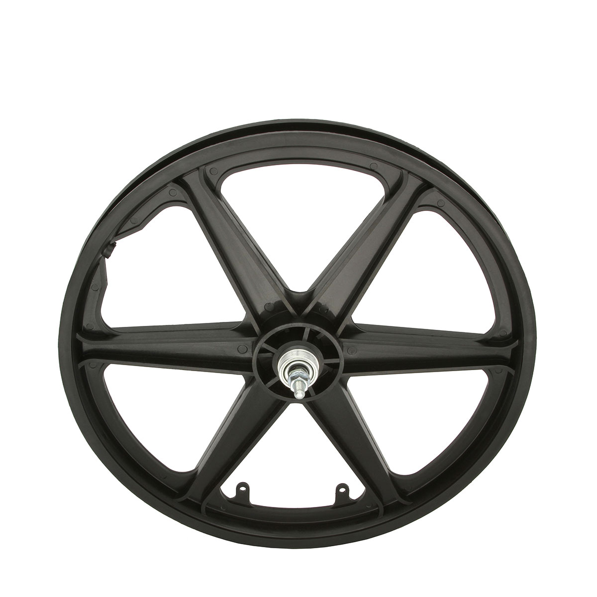 20 Inch x 38mm MAG 6-Spoke Free Wheel 3/8 Axle Black.