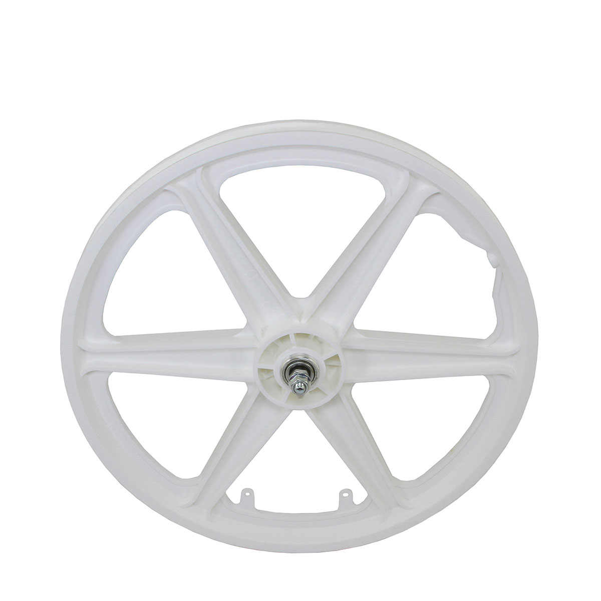20 Inch x 38mm MAG 6-Spoke Front Wheel 3/8 Axle White.