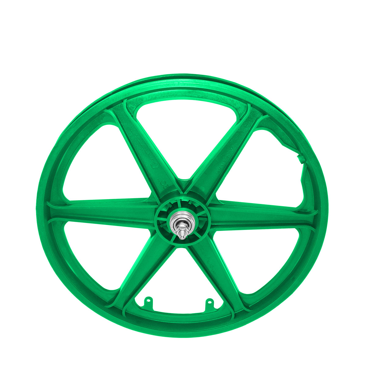 20 Inch x 38mm MAG 6-Spoke Free Wheel 3/8 Axle Green.