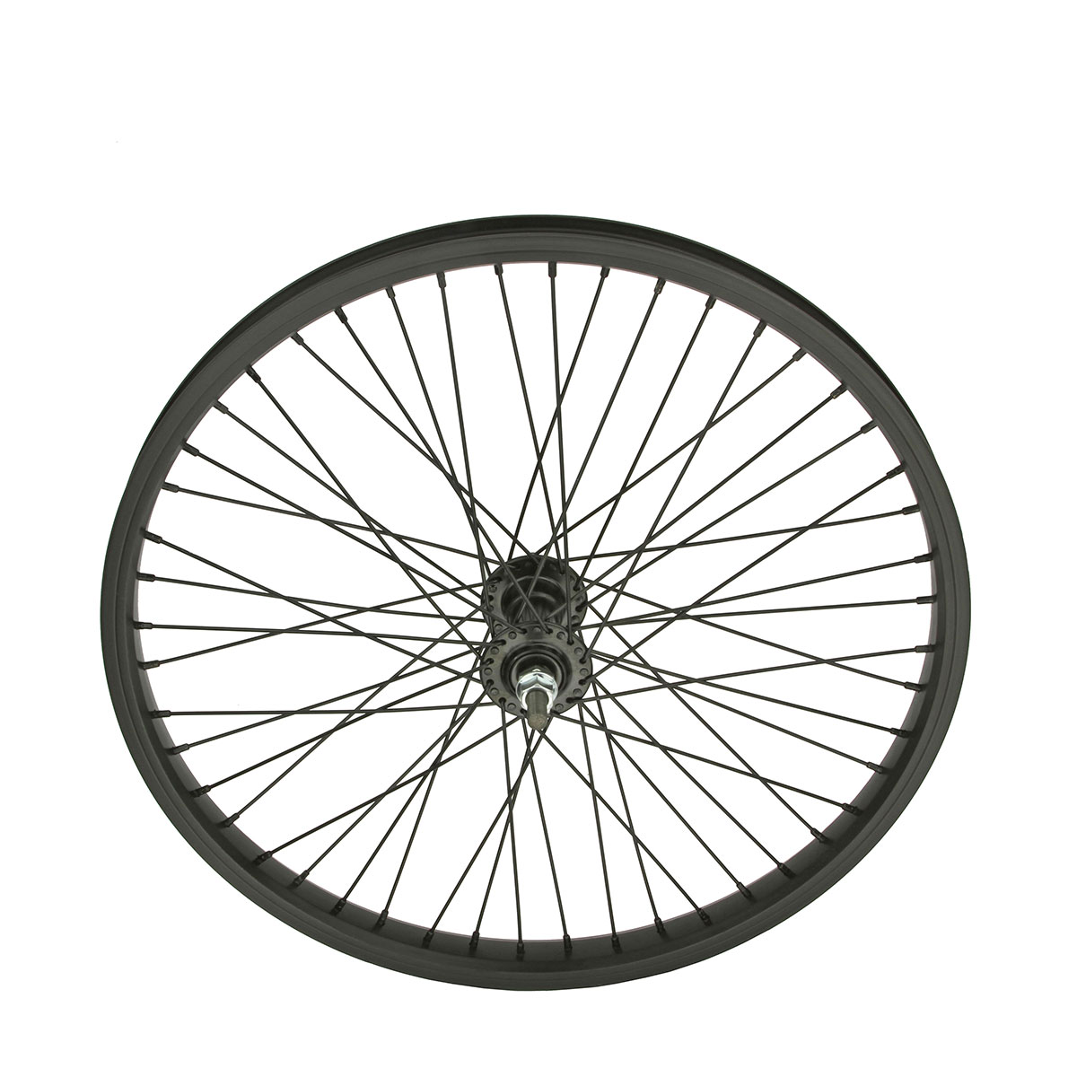 20 Inch x 32mm Alloy Front Wheel 48 Spoke 14G Black 3/8...