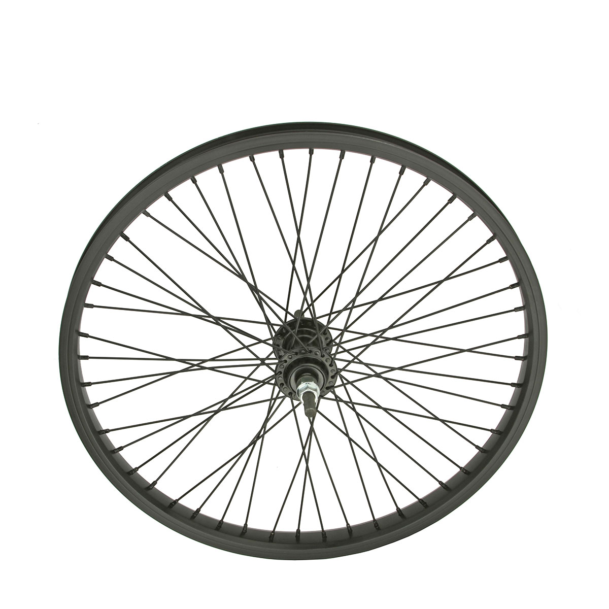 20 Inch x 32mm Alloy Free Wheel 48 Spoke 14G Black 3/8...