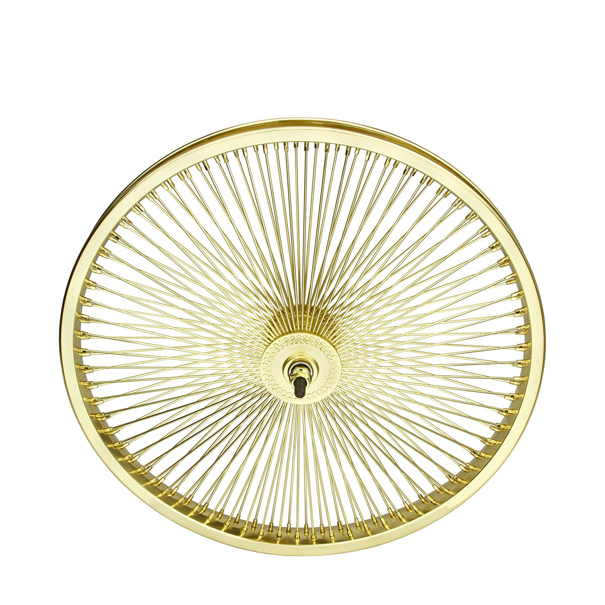 20 Inch x 32mm Steel Front Wheel 144 Spoke 14G Gold 3/8...