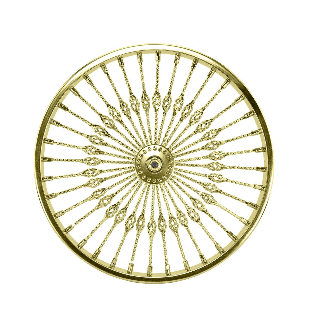 20 Inch x 32mm Steel Front Wheel Twisted Cage 36 Spoke 8G...