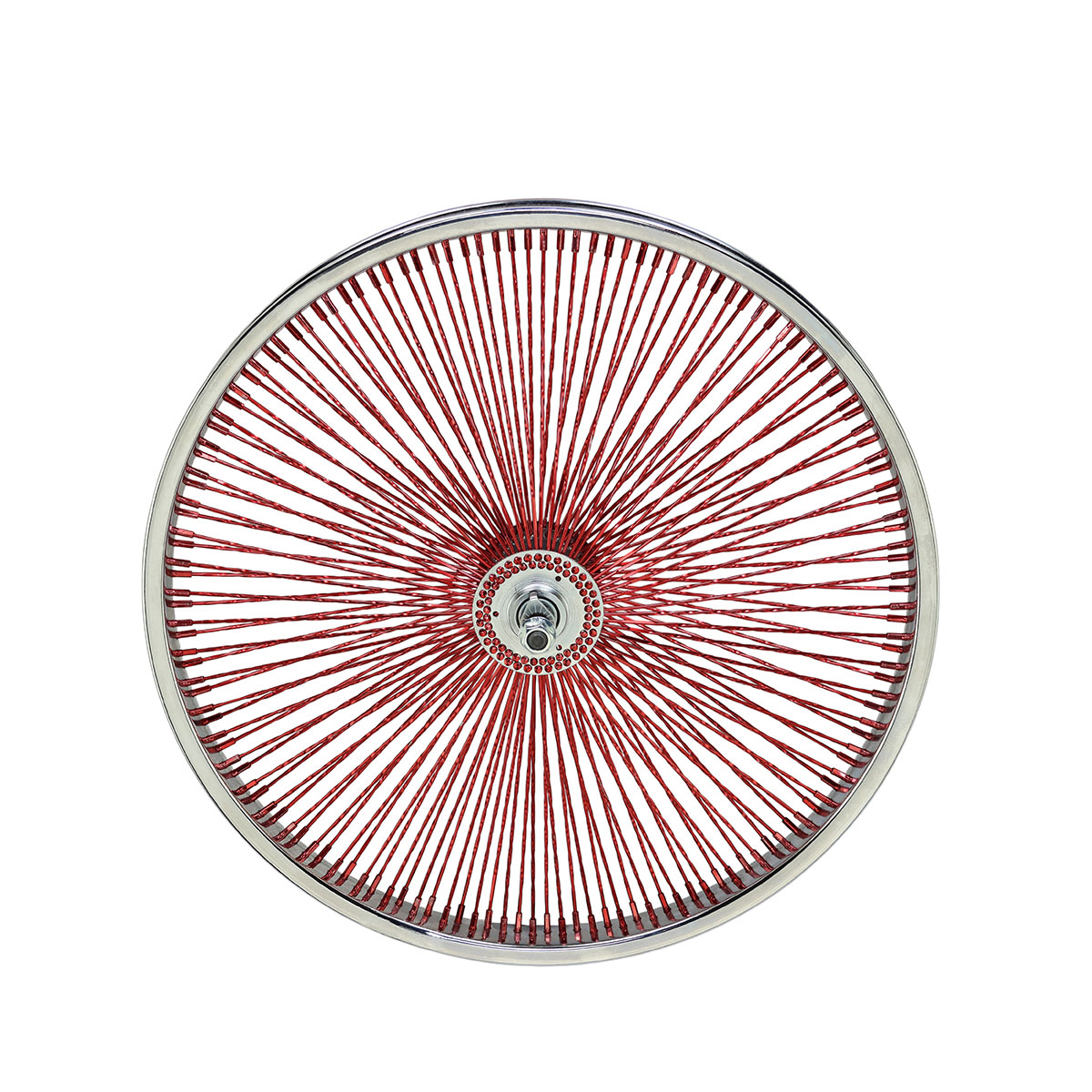 20 Inch x 32mm Steel Front Twisted Wheel 144 Spoke 14G...