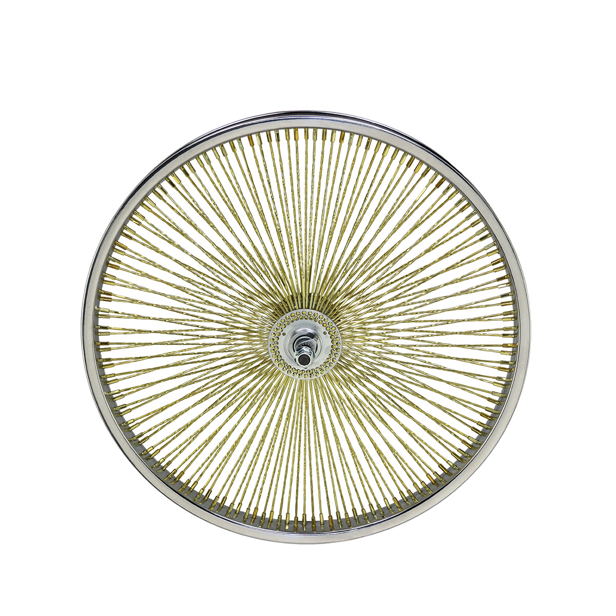 20 Inch x 32mm Steel Front Twisted Wheel 144 Spoke 14G...