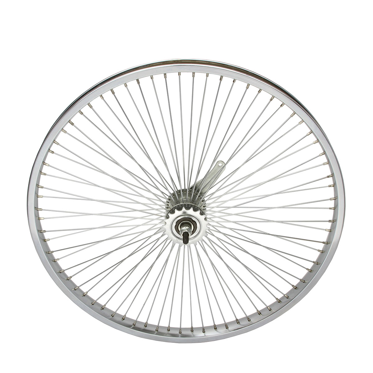 24 Inch x 32mm Steel Coaster Wheel 72 Spoke 14G Chrome...