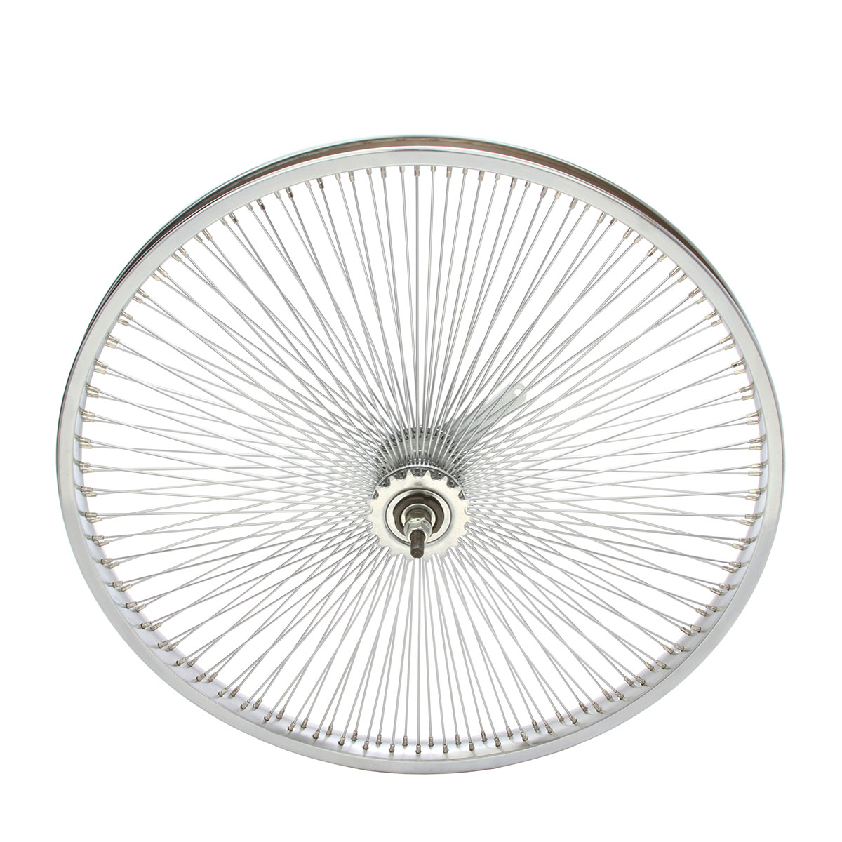 24 Inch x 32mm Steel Coaster Wheel 144 Spoke 14G Chrome...