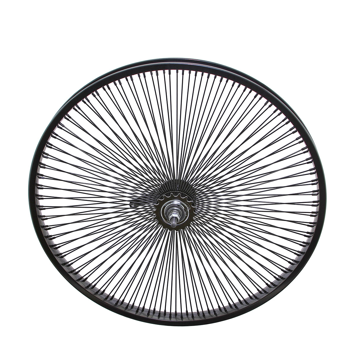 24 Inch x 32mm Steel Coaster Wheel 144 Spoke 14G Black...