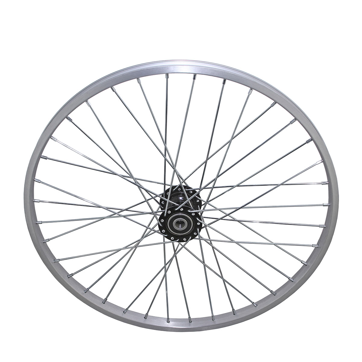 24 Inch x 32mm Hollow-Hub Alloy Wheel 36/Spoke 12G Chrome...