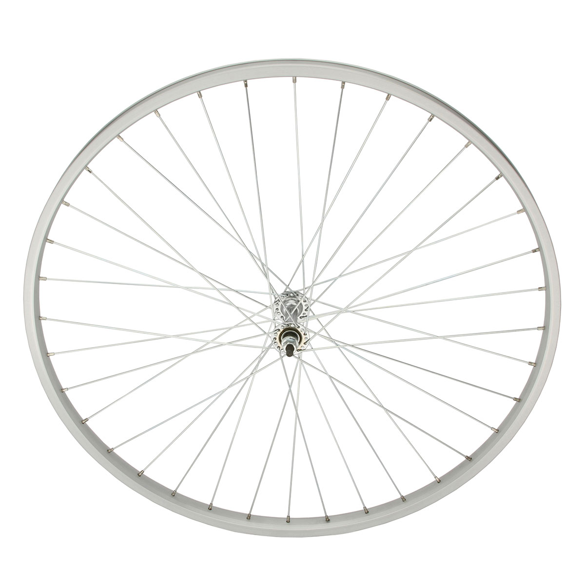 26 Inch x 1 3/8 Alloy Front Wheel 36 Spoke 14G Chrome 3/8...