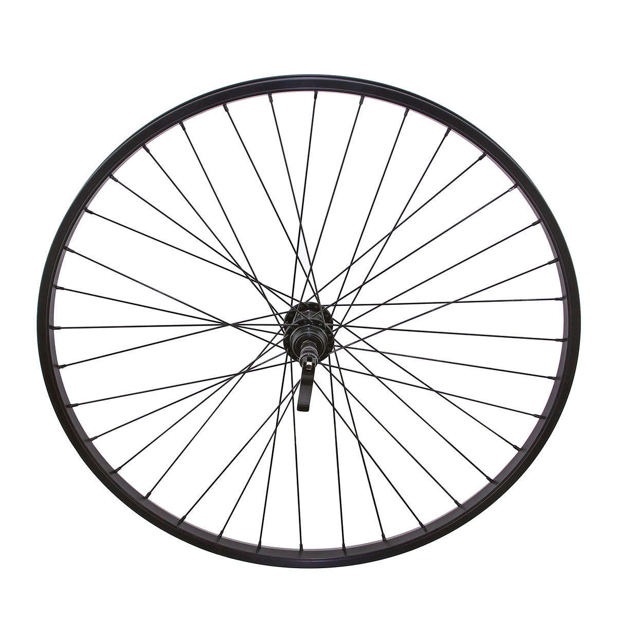 26 Inch x 26mm Alloy Free Wheel 36 Spoke 14G Black 3/8...