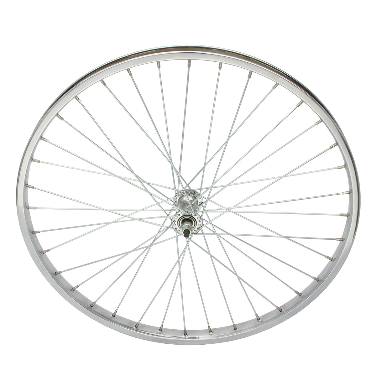 26 Inch x 32mm Steel Front Wheel 36 Spoke 12G Chrome 3/8...