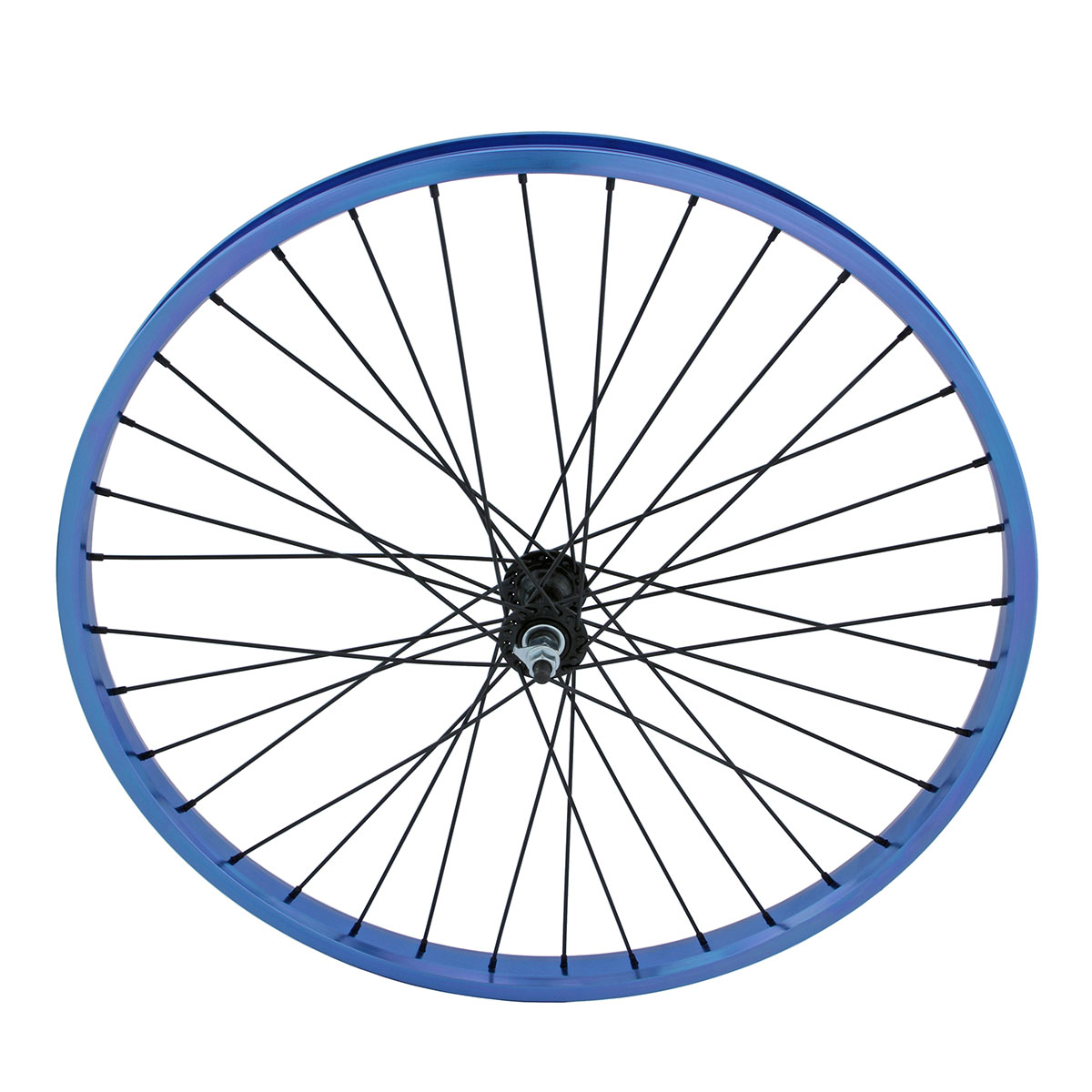 26 Inch x 32mm Alloy Front Wheel 36 Spoke 12G Black 3/8...