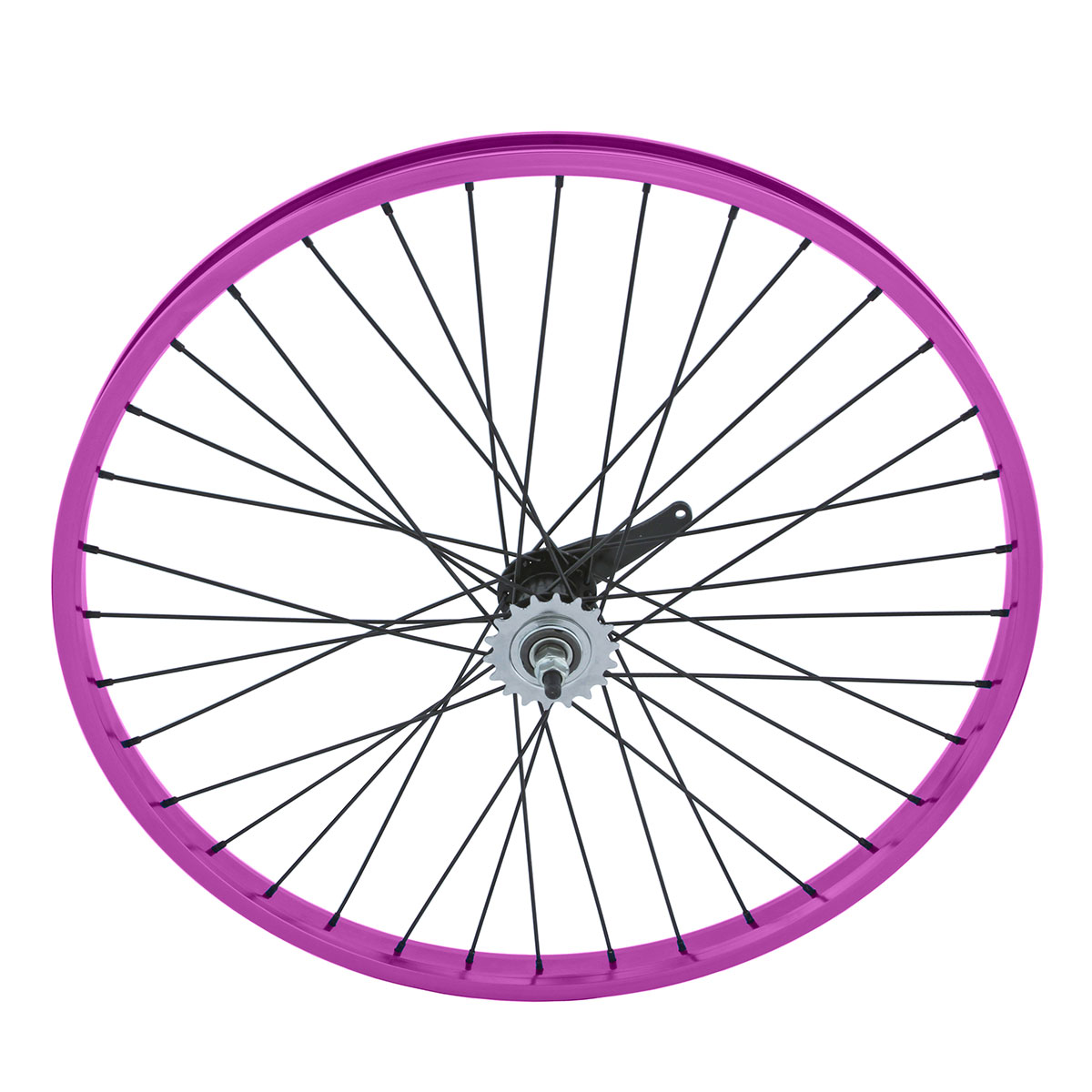 26 Inch x 32mm Alloy Coaster Wheel 36 Spoke 12G Black 3/8...