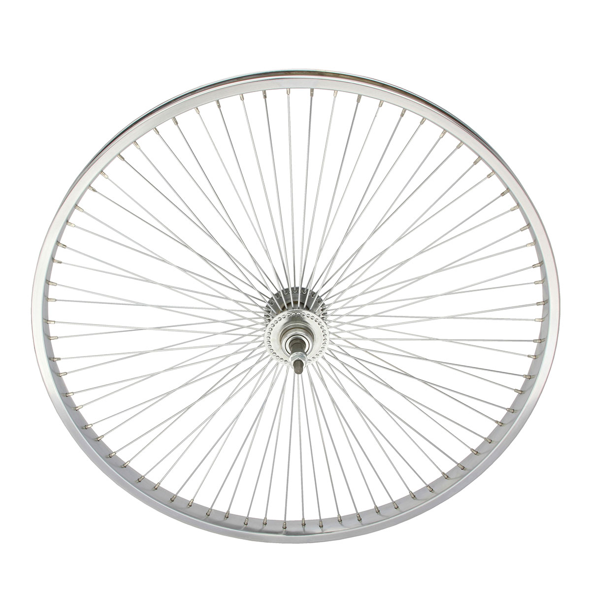 26 Inch x 32mm Steel Free Wheel 72 Spoke 14G Chrome 3/8...