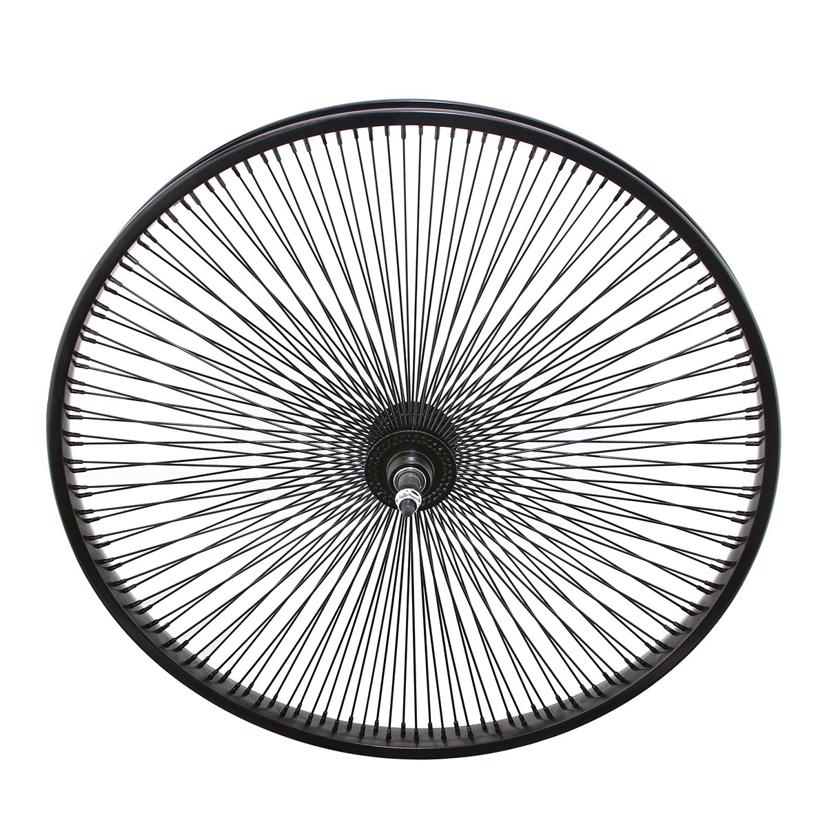 26 Inch x 32mm Steel Free Wheel 144 Spoke 14G Black 3/8...