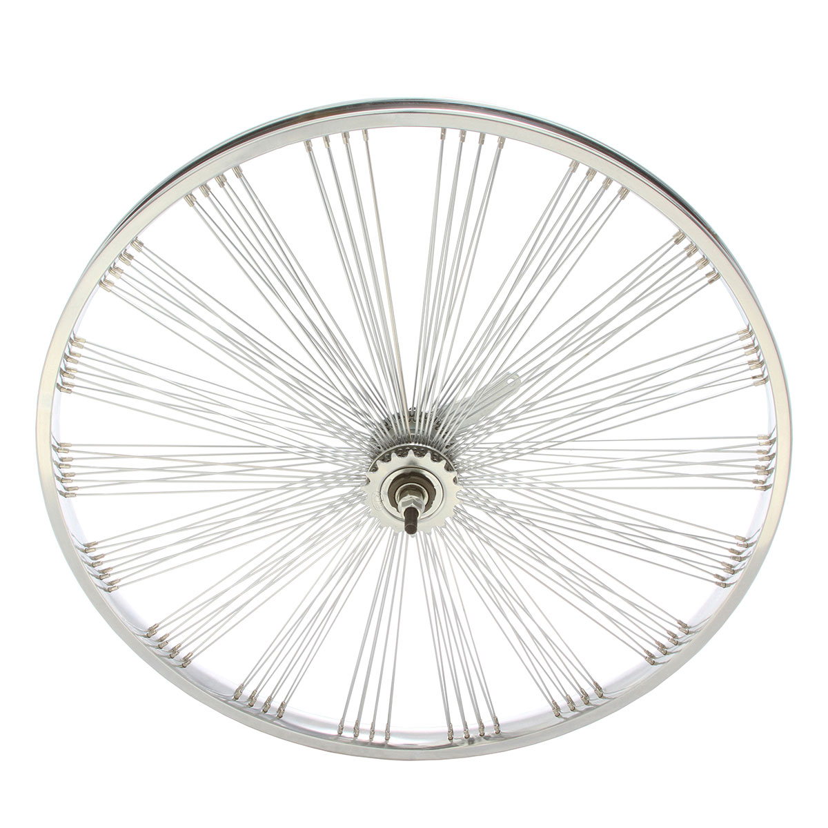26 Inch x 32mm Fan Steel Coaster Wheel 144 Spoke 14G...
