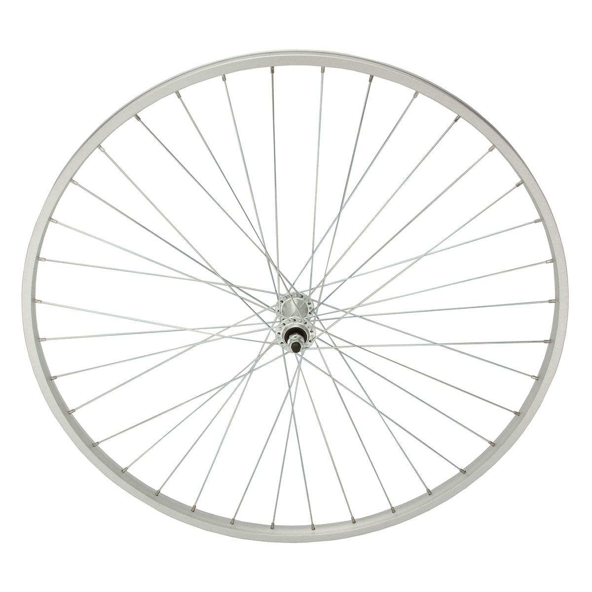 27 x 1 1/4 Alloy Front Wheel 36 Spoke 14G Chrome 3/8 Axle...