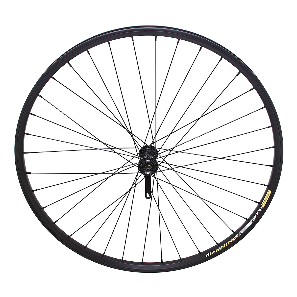 29 x 29mm Alloy Front Wheel 36 Spoke 14G Black 3/8 Q.R/Axle Double Wall Black.